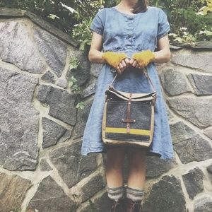 Conscious Clothing blue linen dress